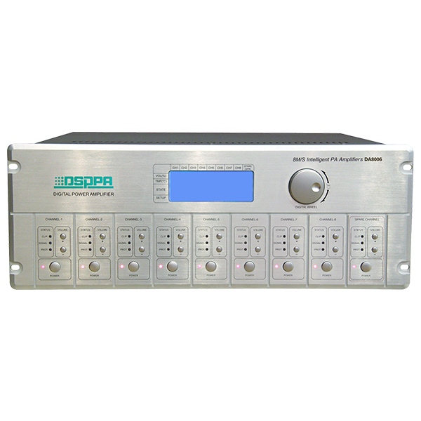 DA8006 60W-300W 8 চ্যানেল ডিজিটাল পরিবর্ধক