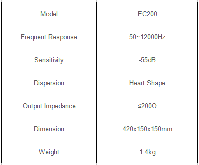 desktop pa microphone specification